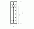 BISAGRA PIANO BS21 32x480mm NI