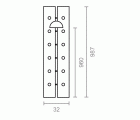 BISAGRA PIANO BS21 32x960mm IN