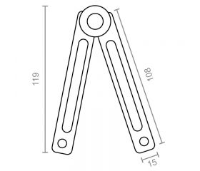 COMPAS CABALLETE BCP10 216x15x1mm ZN