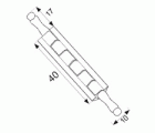 BISAGRA SOLAPADA C/REM BS24 40mm CB