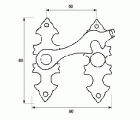 ALDABA FORJA ADB04 DCHA 90x80mm NE