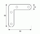 ESCUADRA PLANA PLC04 50x50x14mm BC