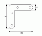 ESCUADRA PLANA PLC04 120x120x17mm BC