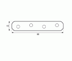 PLACA RECTA UNION PLC01 80x19mm BC