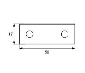 PLACA CARTELA PLC03 50x17mm ZN