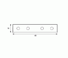 PLACA RECTA UNION PLC02 40x15mm ZN