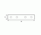 PLACA RECTA UNION PLC02 80x15mm ZN
