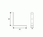 ANGULO REFUERZO AN01 60x60x19mm BL