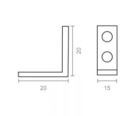 ANGULO REFUERZO AN02 20x20x15mm ZN