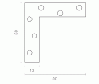 ESCUADRA PLANA PLC05 50x50x12mm ZN