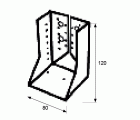 SOPORTE VIGA CERRADO SV03 80x120mm ZN