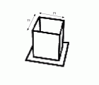 SOPORTE VIGA PIE SV04 71x71mm ZN