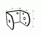 SOPORTE VIGA INCLINADO SV01 70x70x80mm ZN