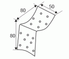 SOPORTE POSTE REDONDO SV07 80-100mm ZN