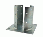 SOPORTE POSTE SUELO SV08 80mm ZN