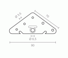 COLGADOR ESCUADRA TRIANGULO CG07 ZN