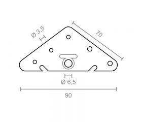 COLGADOR ESCUADRA TRIANGULO CG07 ZN