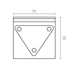 PLACA COLGADOR CG02 50x50mm ZN