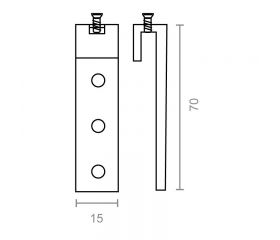 GANCHO COLGADOR CG01 70x15mm ZN