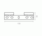 PLACA COLGADOR DOBLE CG21 130x30mm ZN