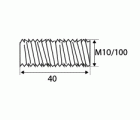 VARILLA HUECA VR01 M10/100x40mm ZN