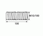 VARILLA HUECA VR01 M10/100x100mm ZN