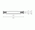 TORNILLO PASANTE TUBO TRN03 M3x60mm ZN
