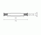 TORNILLO PASANTE TUBO TRN03 M4x75mm ZN