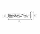 TORNILLO SILLA TRN10 3/16x40mm NI