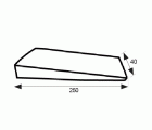 CUÑA DE MADERA PRC04 250x40x30mm