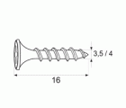 TORNILLO BISAGRA TRN05 4,0x16mm NI