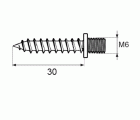 TORNILLO ANCLAJE TRN06 M6x30mm BC