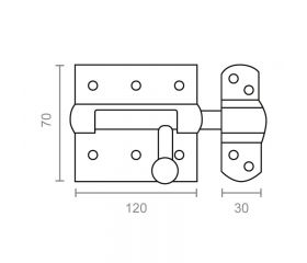 PASADOR PORTACANDADO PS12 120mm BC