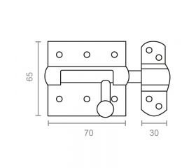 PASADOR PORTACANDADO PS12 70mm BC