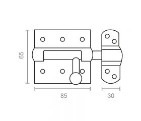 PASADOR PORTACANDADO PS12 85mm BC