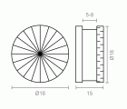 SUJETALUNAS FACETADO SC03 5-8mm NI