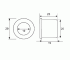 TIRADOR EMBUTIR UÑERO TE02  19mm NS