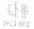 KIT PUERTA CORREDERA CUADRADO PCR04 LTD*