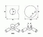 NUDO CONECTOR TUBO CB06 180º IN