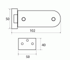 BISAGRA PARED-CRISTAL BSC01 180º NE*