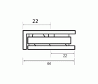 PINZA MAMPARA PARED-CRISTAL BSC15 CB