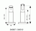 PATA REGULABLE CB10 110/180mm AISI316*