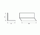 ESQUINERO ALUM AN23 25x25x2,5mts BL