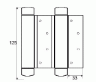 BISAGRA DOBLE ACCION BS12 125mm LTD