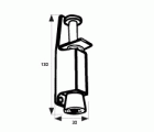 RETENEDOR PIE GDE RT03 180x30mm BL