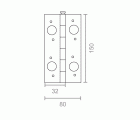 BISAGRA SEGURIDAD S/R CC BS16 150x80mm NS