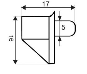 PORTAESTANTE SAFETY PE06 5mm TR (100)