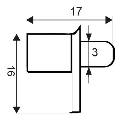PORTAESTANTE SAFETY PE06 3mm TR (100)