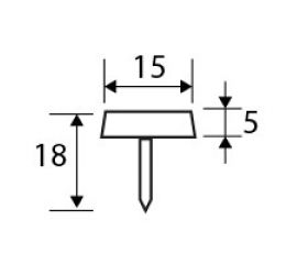 DESLIZANTE CLAVO DZ01 15mm MA (100)
