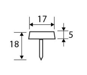 DESLIZANTE CLAVO DZ01 17mm BL (100)